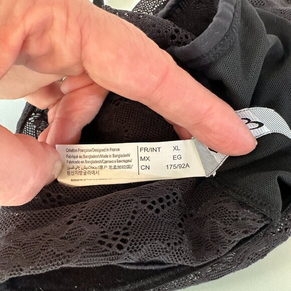 Etam French Bralette XL Black Lace - Lightly Lined - Soft & Stretchy - Picture 8 of 9